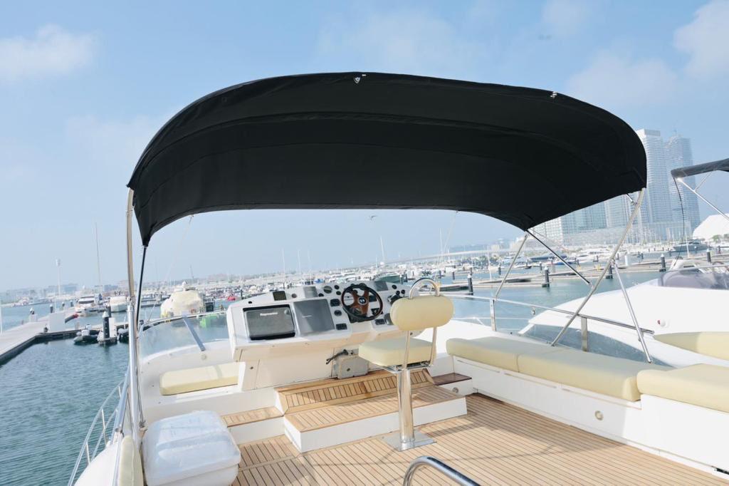 Luxury 65ft Fly Bridge Yacht Charter 28pax - Dubai Harbour Yacht Cruise.