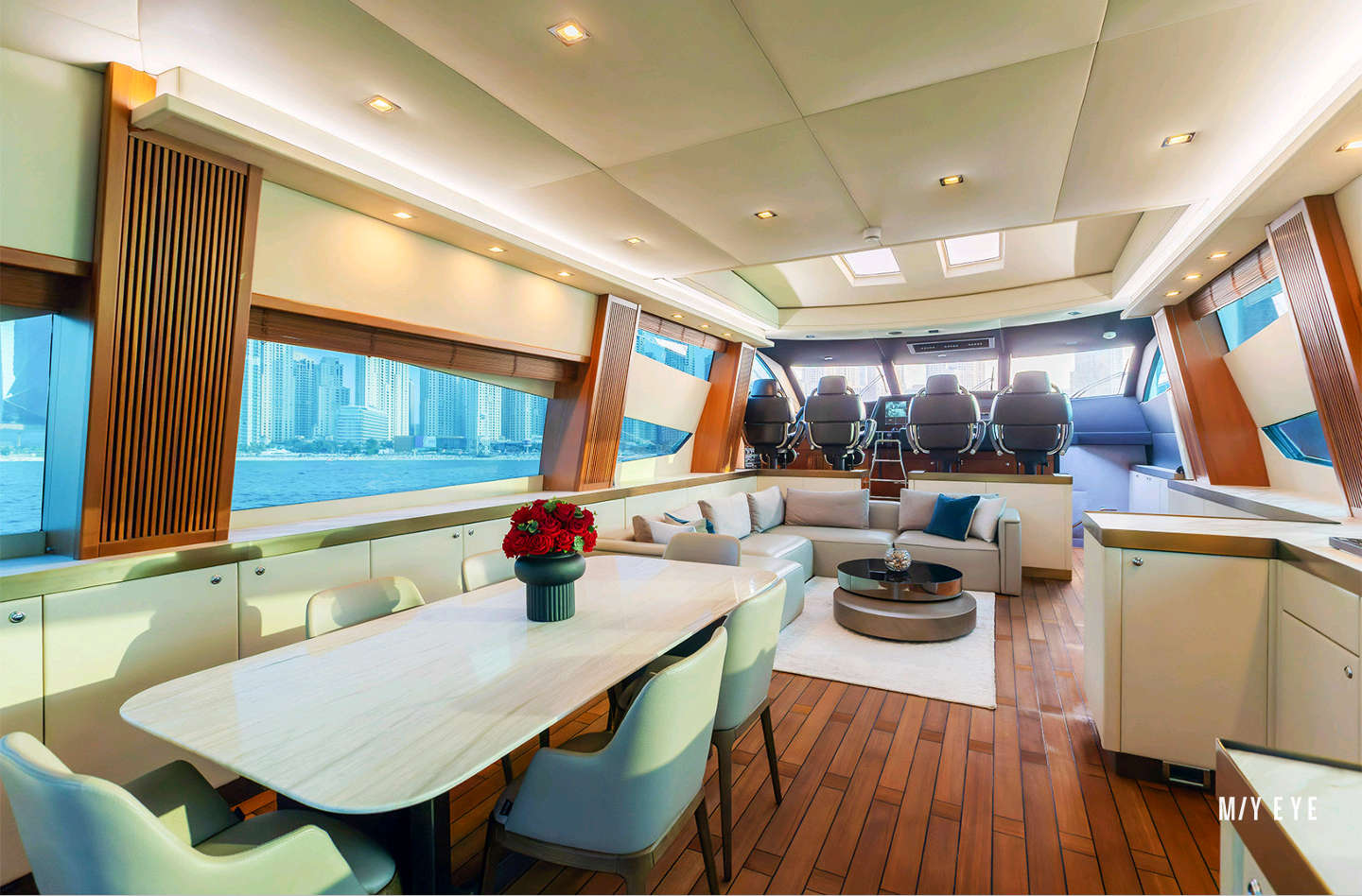 Eye Yacht 108ft. Luxury Yacht Charter Dubai Harbour.