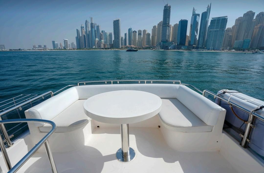 53ft Fly Bridge Yacht, Charter from Dubai Harbour 12pax.