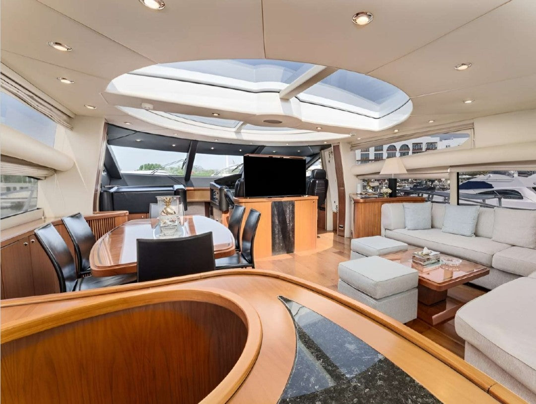 90ft Sunseeker Luxury Mega Yacht, Dubai Marina Yacht Cruise 15 Guests. Overnight Stays available.