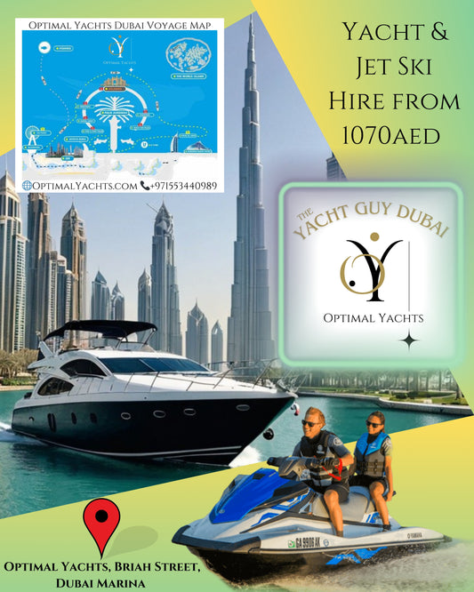 Yacht Cruise Dubai with Optimal Yachts.  Jet Ski Rentals Dubai 