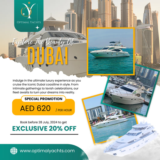 Optimal Yachts Dubai, luxury Yacht Cruise rental and offers.