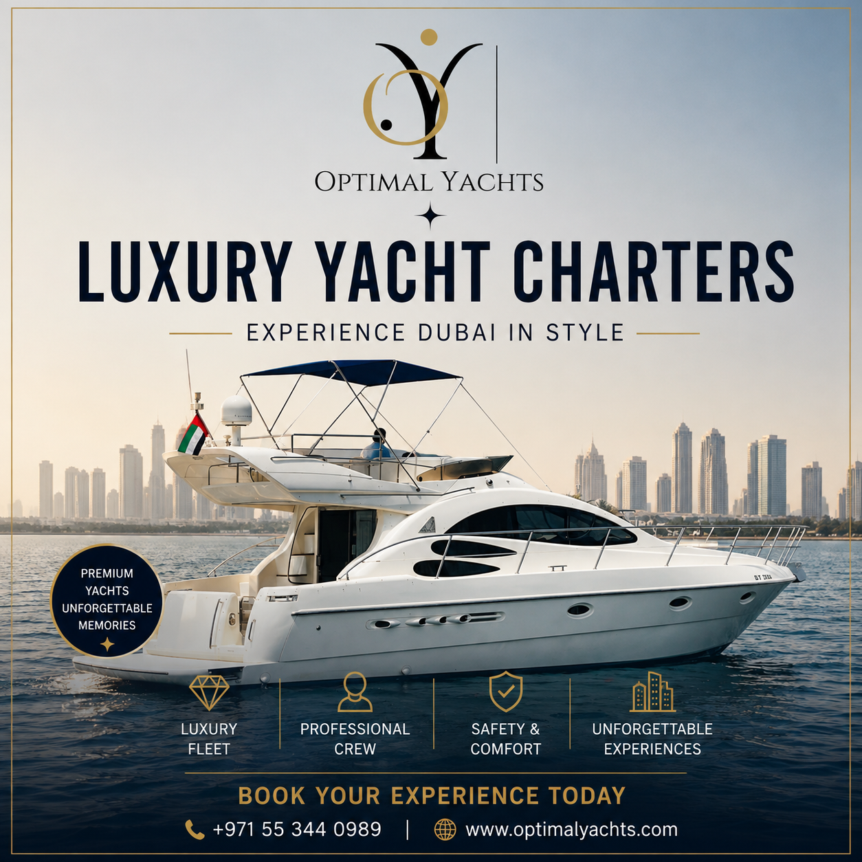 42ft Fly Bridge Yacht - Dubai Marina Cruise / Dubai Harbour Charter Palm Jumeirah/ 10 guests. 𝕋𝕙𝕖 𝕐𝕒𝕔𝕙𝕥 𝔾𝕦𝕪 𝔻𝕦𝕓𝕒𝕚