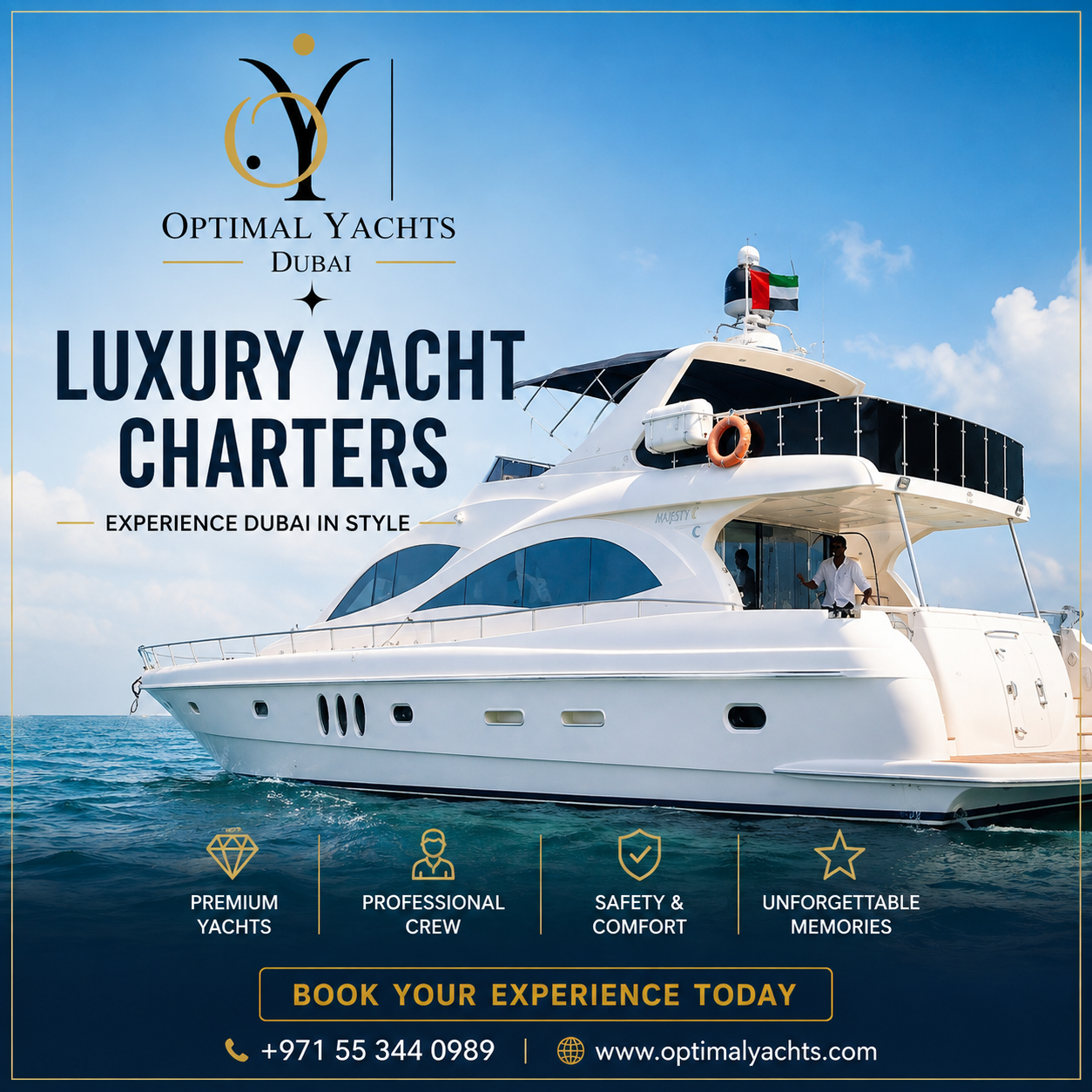 70ft Majesty Fly Bridge Yacht, 35 guests | Dubai Yacht Tour - 𝕋𝕙𝕖 𝕐𝕒𝕔𝕙𝕥 𝔾𝕦𝕪 𝔻𝕦𝕓𝕒𝕚