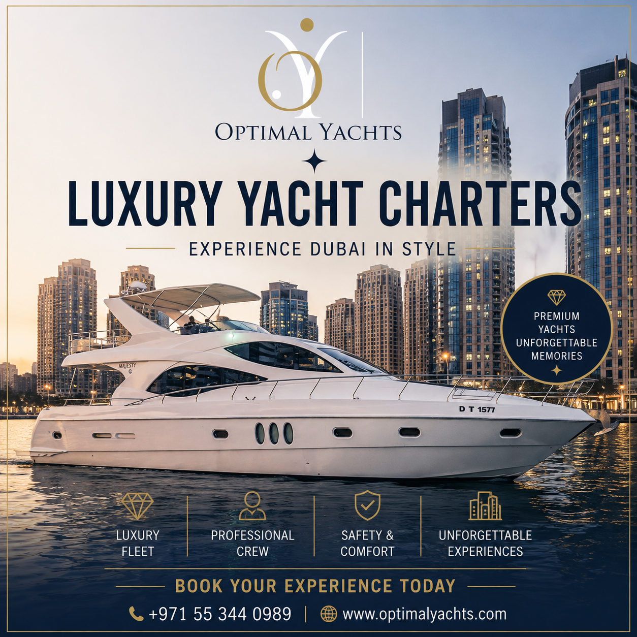 66ft Majesty Fly Bridge Yacht / Luxury Yacht Charter Dubai - 28 guests 𝕋𝕙𝕖 𝕐𝕒𝕔𝕙𝕥 𝔾𝕦𝕪 𝔻𝕦𝕓𝕒