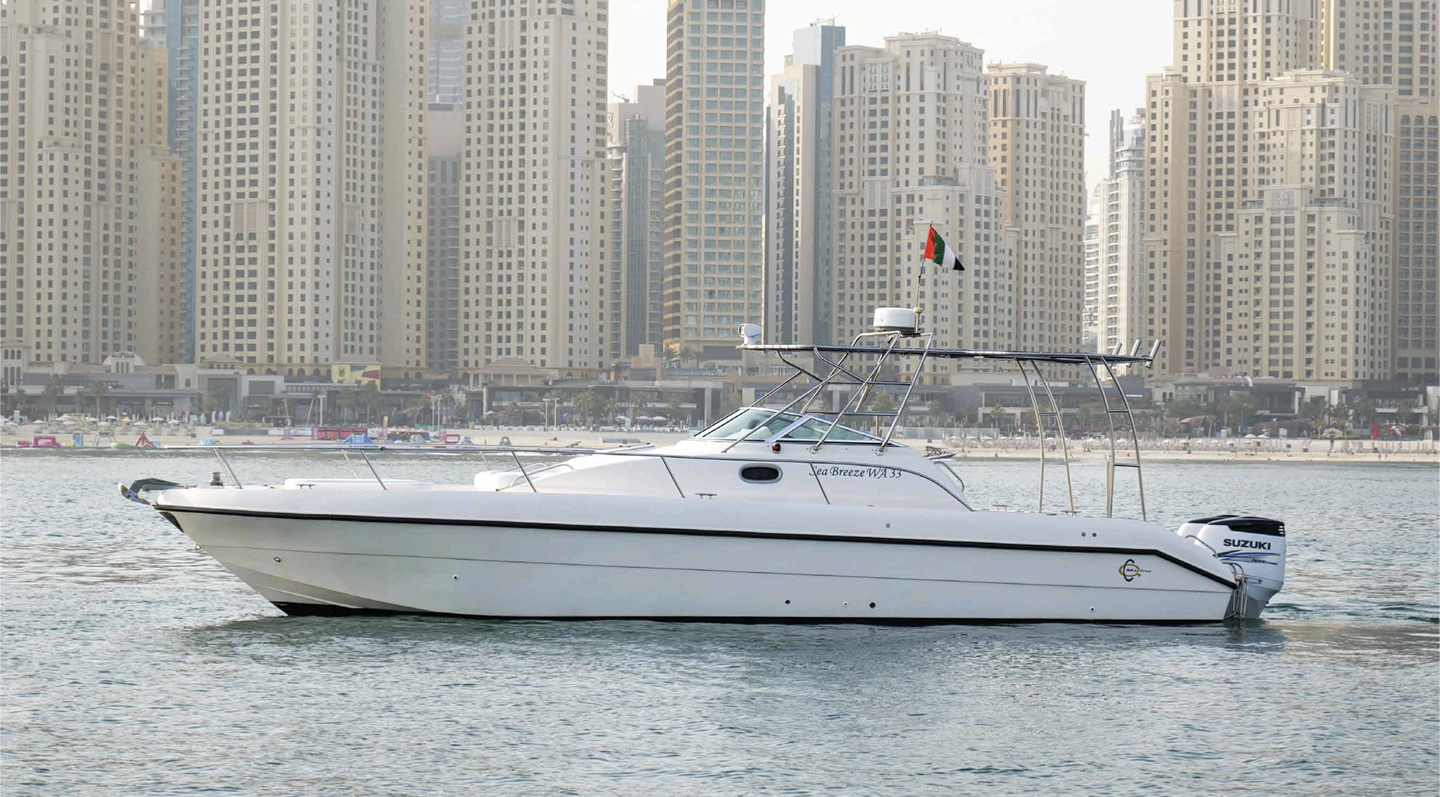 34ft Speed Boat / Fishing / Charter / Watersports / Dubai Marina Cruise - 10 guests. 𝕋𝕙𝕖 𝕐𝕒𝕔𝕙𝕥 𝔾𝕦𝕪 𝔻𝕦𝕓𝕒𝕚