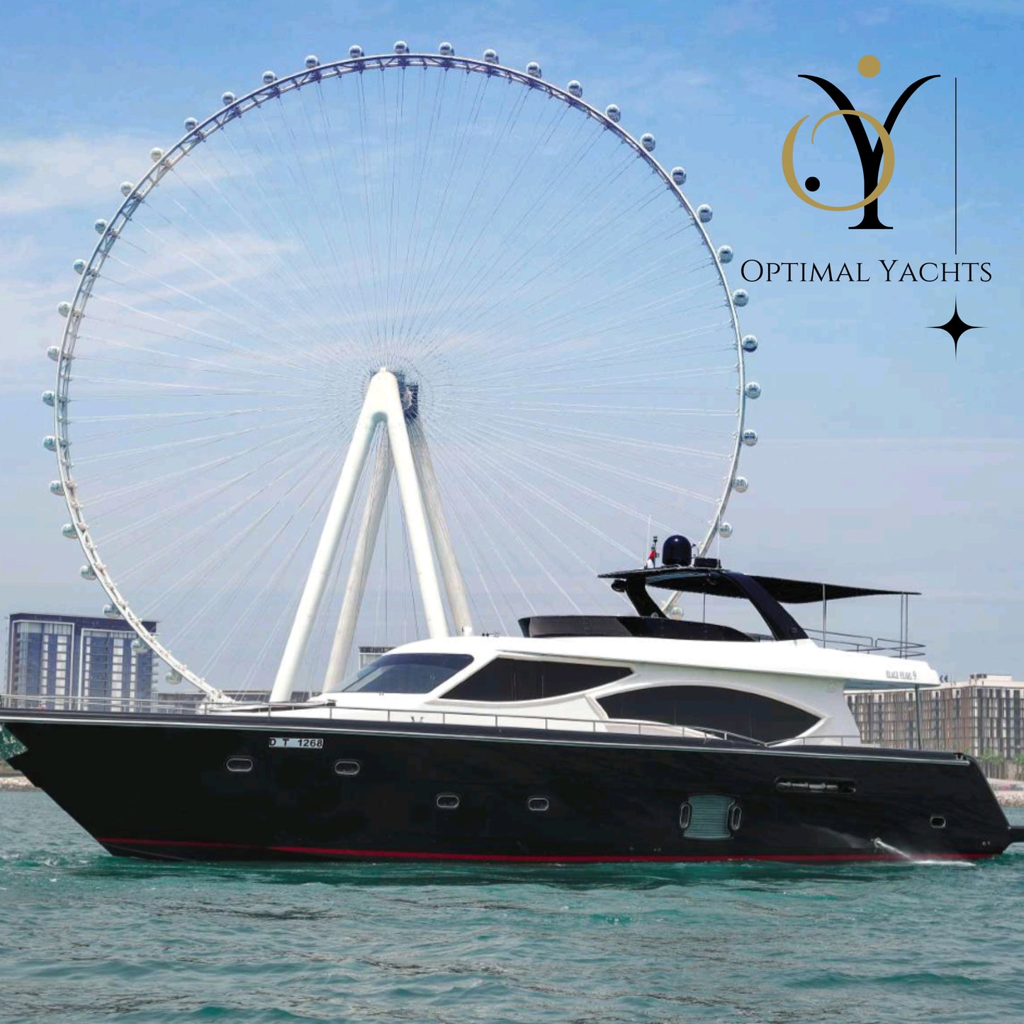 70ft Fly Bridge Yacht Charter, Dubai Harbour, 50 pax - One Hour