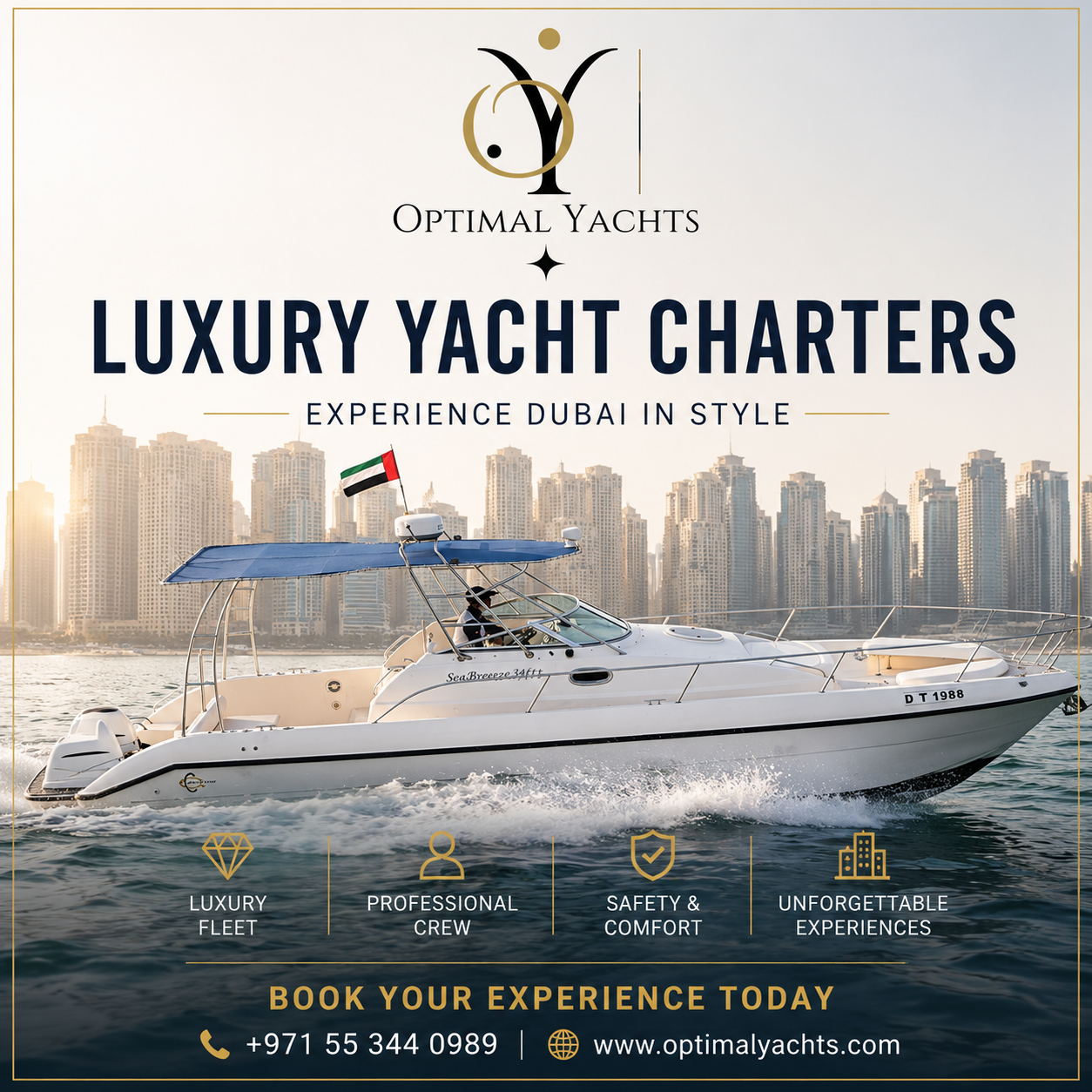36ft Speed Boat / Fishing / Charter / Watersports / Dubai Marina Cruise - 10 guests. 𝕋𝕙𝕖 𝕐𝕒𝕔𝕙𝕥 𝔾𝕦𝕪 𝔻𝕦𝕓𝕒𝕚
