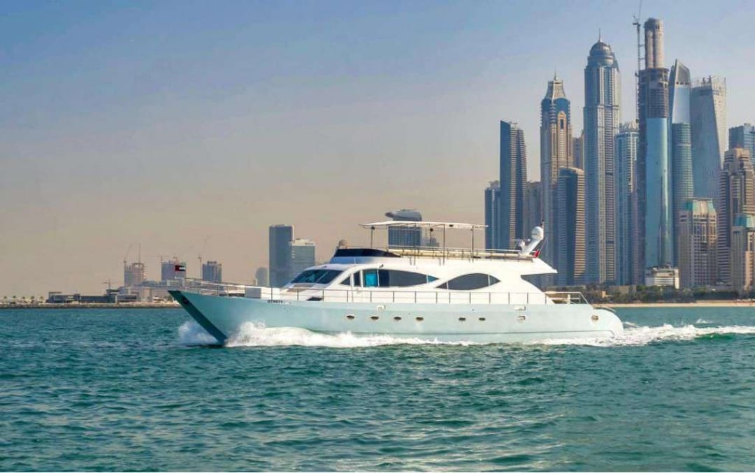 120ft Laffet Yacht Dubai | 100 Guests Luxury Charter from Dubai Harbour