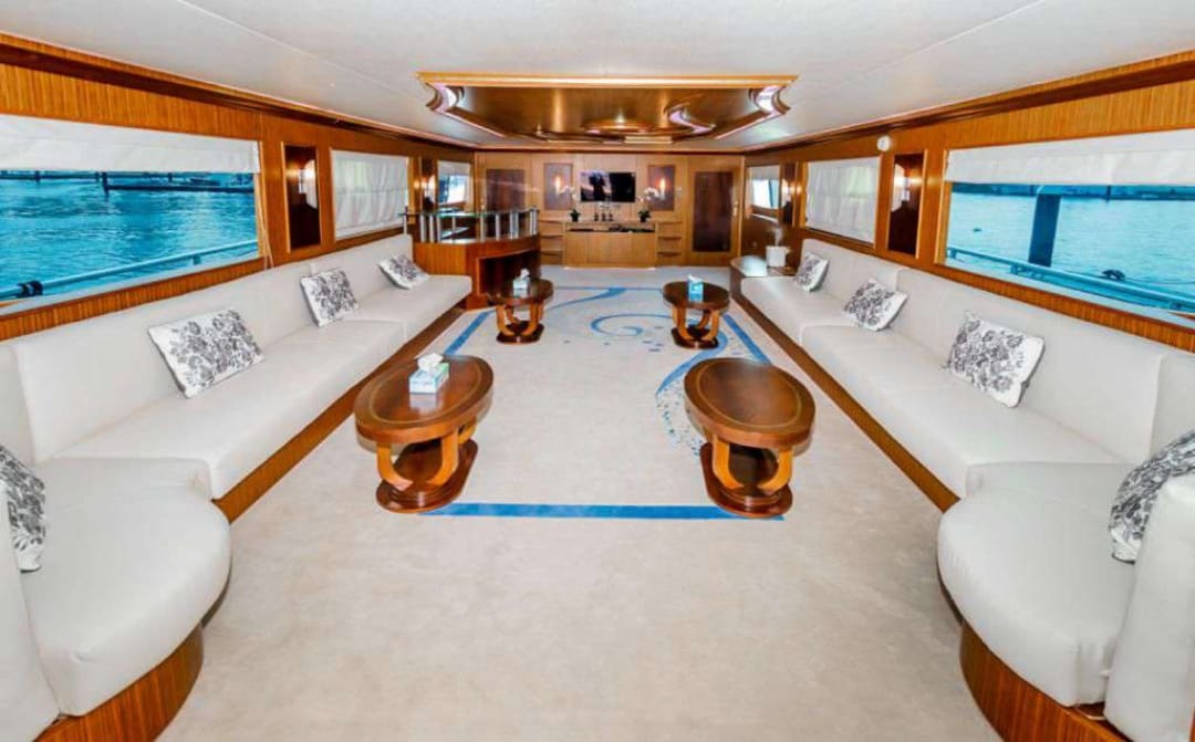 120ft Laffet Yacht Dubai | 100 Guests Luxury Charter from Dubai Harbour