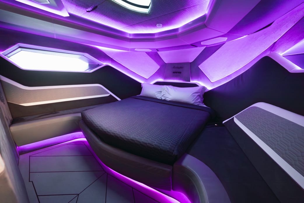 1 Hour 3 hours Minimum- Lamborghini 63 Luxury Yacht Rental Dubai | Dubai Marina Dubai Harbour | 12 Guest Capacity.