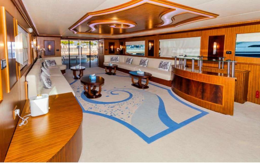 120ft Laffet Yacht Dubai | 100 Guests Luxury Charter from Dubai Harbour