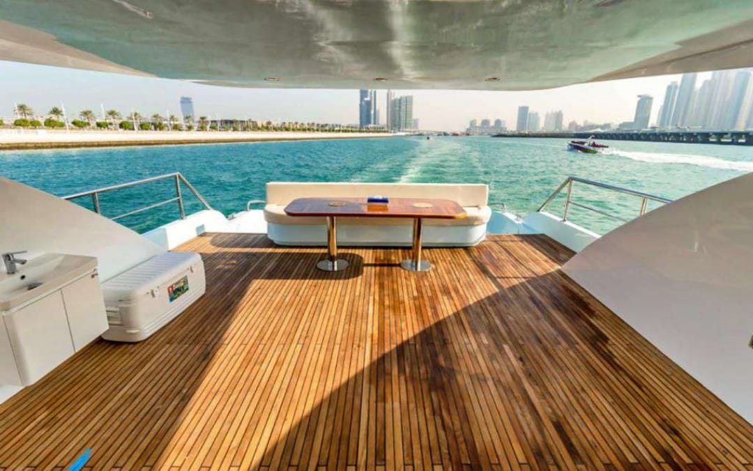 120ft Laffet Yacht Dubai | 100 Guests Luxury Charter from Dubai Harbour